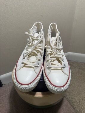 Converse Chuck Taylor Pro Off-White Sneakers with Red Stripe